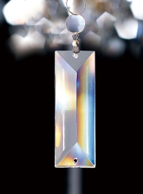 C70090  Crystal Rectangle Without Ring 62x22mm 2 Holes